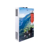 Колонка газова димохідна Aquatronic JSD20-AG208 10 л режим Зима/Літо, панель скляна з малюнком гори