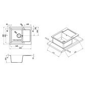 Кухонная мойка Lidz 625x500/200 GRF-13 (LIDZGRF13625500200)