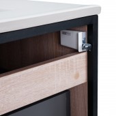 Комплект Qtap Taurus 700х580х437 Whitish oak тумба подвесная + раковина врезная QT2472TPT703WO