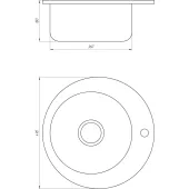 Мийка кухонна Mira MR 490 D Decor 0.6