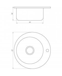 Мойка кухонная Mira MR 490 D Decor 0.6