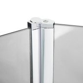 Штора на ванну Lidz Brama SS120x140R.CRM.TR стекло прозрачное 6 мм, правая