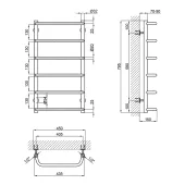 Сушарка для рушників водяна Lidz Standard (CRM) D32/20х1/2" 400x800 P6