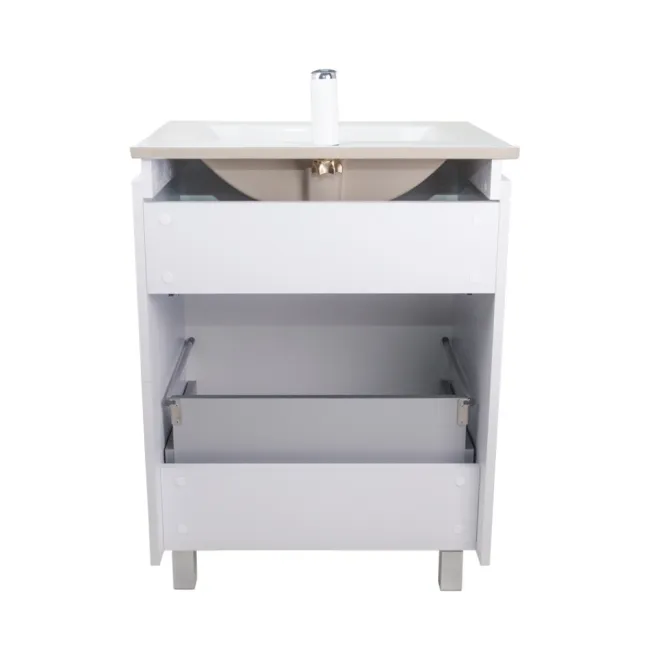 Комплект Qtap Albatross 605х825х460 White тумба підлогова + раковина урізна