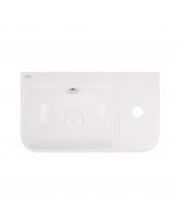 Раковина Qtap Tern 450х260х155 White з донним клапаном QT17115117RW