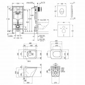 Набір інсталяція 4 в 1 Grohe Rapid SL 38722001 + унітаз з сидінням Qtap Tern QT1733052ERW