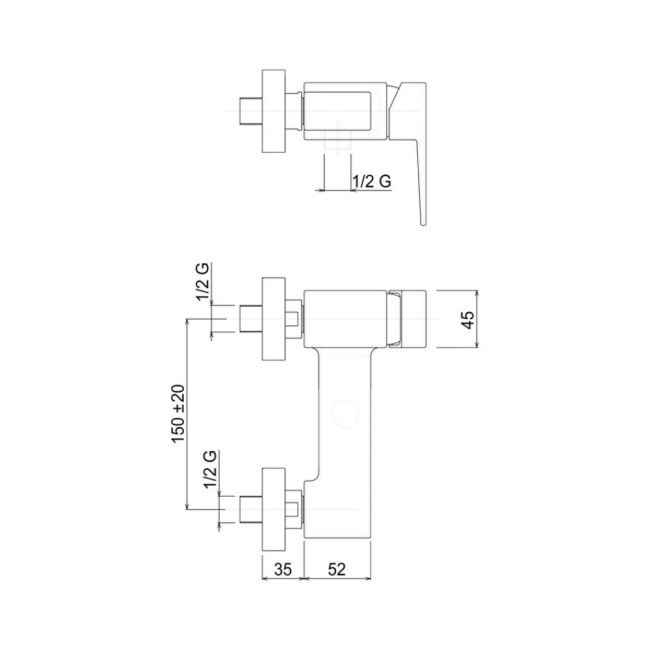 Смеситель для душа Bianchi Jump ESDJUM2005065SKCRM 2