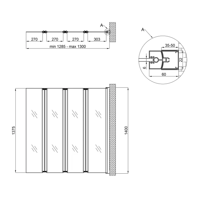 Штора на ванну Qtap Gemini WHI401314RP6 стекло Pear 6 мм, 130x140 см 2 Штора на ванну Qtap Gemini WHI401314RP6 стекло Pear 6 мм, 130x140 см 2