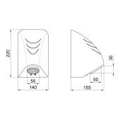 Сушарка для рук Lidz (WHI) 130.01.94 600 Вт Сушарка для рук Lidz (WHI) 130.01.94 600 Вт