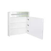 Зеркальный шкаф подвесной Qtap Robin 700х730х145 White с LED-подсветкой QT1377ZP7001W