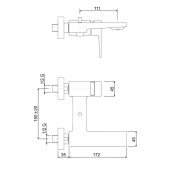 Змішувач для ванни Bianchi Jump VSCJUM200406500CRM Змішувач для ванни Bianchi Jump VSCJUM200406500CRM