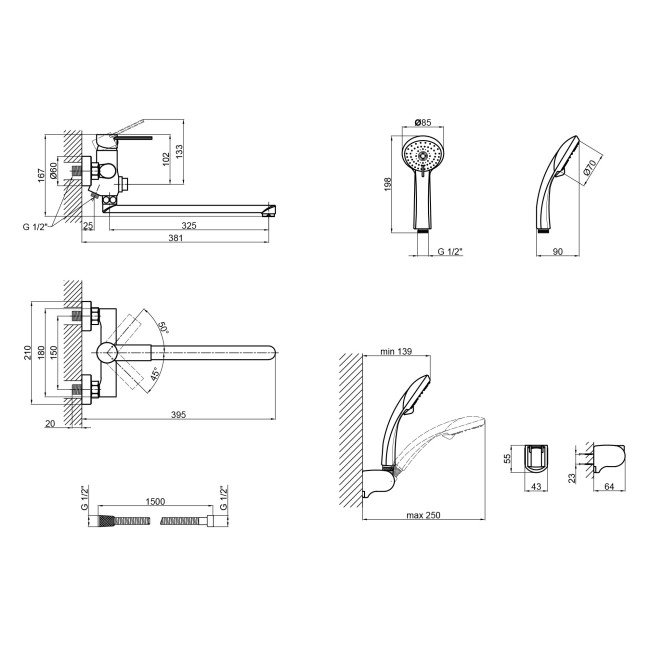 Змішувач для ванни Qtap Form CRM 005 2
