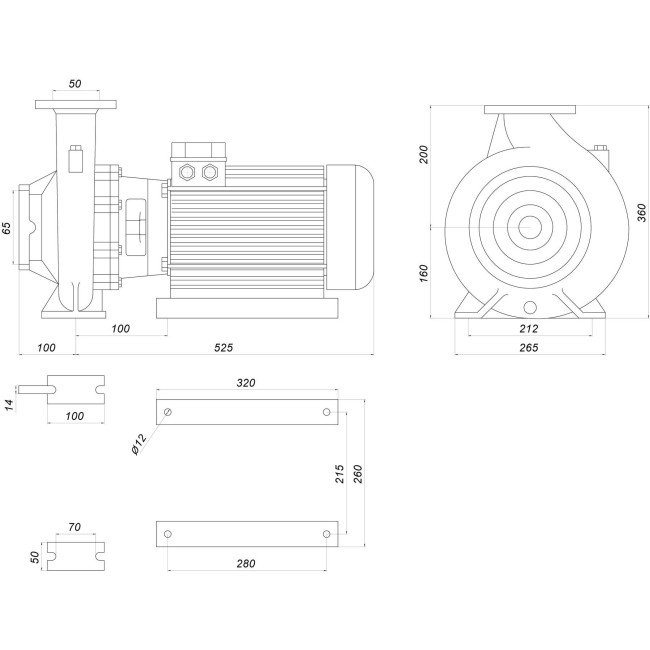 Насос моноблочний IR 50-200A 15 кВт SAER (75 м3/год, 61.8 м) Насос моноблочний IR 50-200A 15 кВт SAER (75 м3/год, 61.8 м)