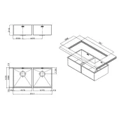 Кухонна мийка Apell Ferrara Zero FEQ3838USC Satin