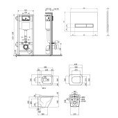 Набор Qtap инсталляция 4 в 1 с панелью смыва Nest (QT0133M425 + QT0111V1107GB) + унитаз с сиденьем Tern QT1733052ERMB