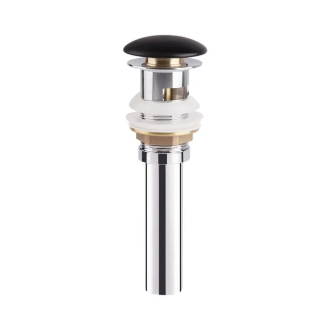 Донный клапан для раковины Qtap F009M1 70х70х220 Matt black с переливом Донный клапан для раковины Qtap F009M1 70х70х220 Matt black с переливом