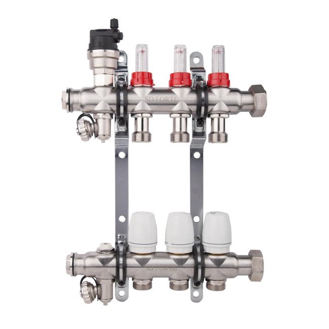 Колектор з витратомірами SD Forte 1" 8 виходів SFE0048