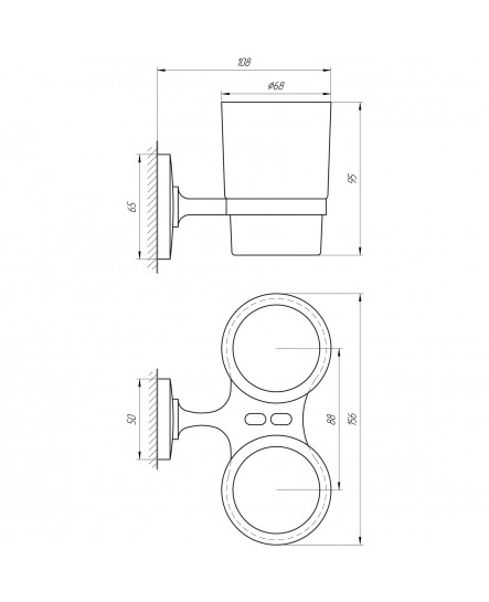 Стакан двойной Perfect Sanitary Appliances RM 1801