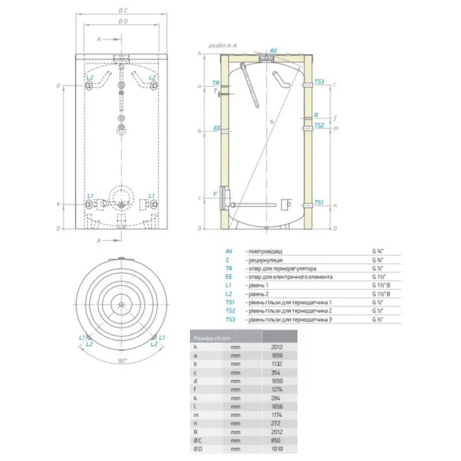 Накопительная емкость Tesy 1000 л (EV1000105F44TP3) 300669 2 Накопительная емкость Tesy 1000 л (EV1000105F44TP3) 300669 2