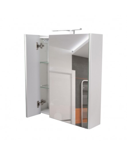 Зеркальный шкаф подвесной Qtap Albatross 600х700х145 White с LED-подсветкой QT0177ZP600LW