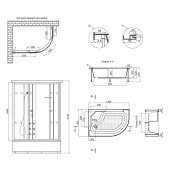 Гидромассажный бокс Lidz Tani SBM120x80L.SAT.HIGH.FR, стекло Frost 4мм Гидромассажный бокс Lidz Tani SBM120x80L.SAT.HIGH.FR, стекло Frost 4мм