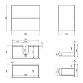 Тумба підвісна Qtap Tern 800х725х437 Matt black QT1774TPL802MB