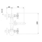 Змішувач для ванни Qtap Liberty ORO 140-2