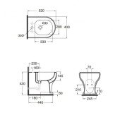 Біде підлогове Azzurra Charme CHA500B1