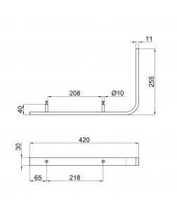 Полотенцедержатель Qtap QT66FL8130ACHR