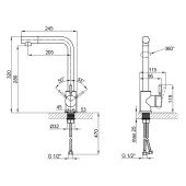 Змішувач для кухні Lidz (NKS) 12 32 015F-13