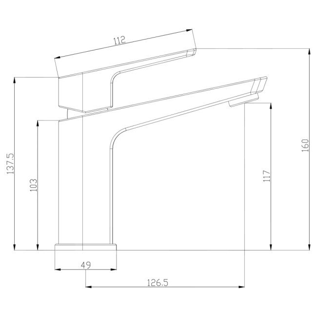 Змішувач для раковини Bianchi Fly LVBFLY2002073IMCRM 2