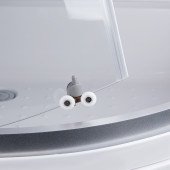 Душова кабіна Lidz Wieza SC80x80.SAT.MID.L, скло Linie 4 мм