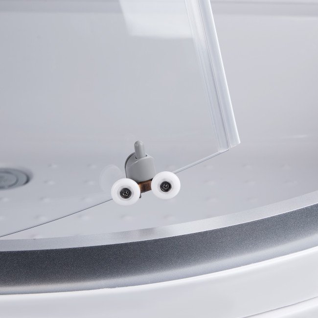 Душова кабіна Lidz Wieza SC80x80.SAT.MID.L, скло Linie 4 мм