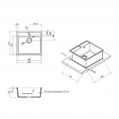 Кухонная мойка Qtap CS 5250 Grey (QT5250GRE471)