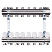 Колектор з регуляторами та кріпленням ECO 001B 1"x8 Колектор з регуляторами та кріпленням ECO 001B 1"x8