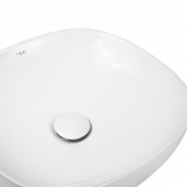 Раковина-чаша Qtap Kolibri 370х370х120 White с донным клапаном QT10118037FW