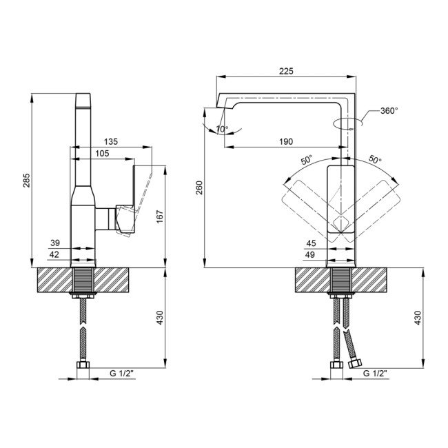Змішувач для кухні Qtap Vitkov 9019104FC 2