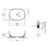 Раковина-чаша Qtap Cardinal 600х400х145 White с донным клапаном QT04117060IW Раковина-чаша Qtap Cardinal 600х400х145 White с донным клапаном QT04117060IW