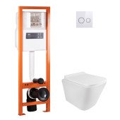 Набір Qtap інсталяція 4 в 1 з панеллю змиву Nest (QT0233M370 + QT0211P01V1176W) + унітаз з сидінням Tern QT1733052ERW Набір Qtap інсталяція 4 в 1 з панеллю змиву Nest (QT0233M370 + QT0211P01V1176W) + унітаз з сидінням Tern QT1733052ERW