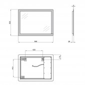 Дзеркало Qtap Aquarius 600х800 з LED-підсвічуванням, Reverse QT21786502W