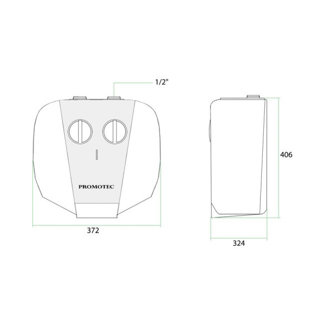 Водонагреватель Promotec Compact 15 л под мойкой, мокрый ТЭН 1,5 кВт (GCU1515M53SRC) 304123 2