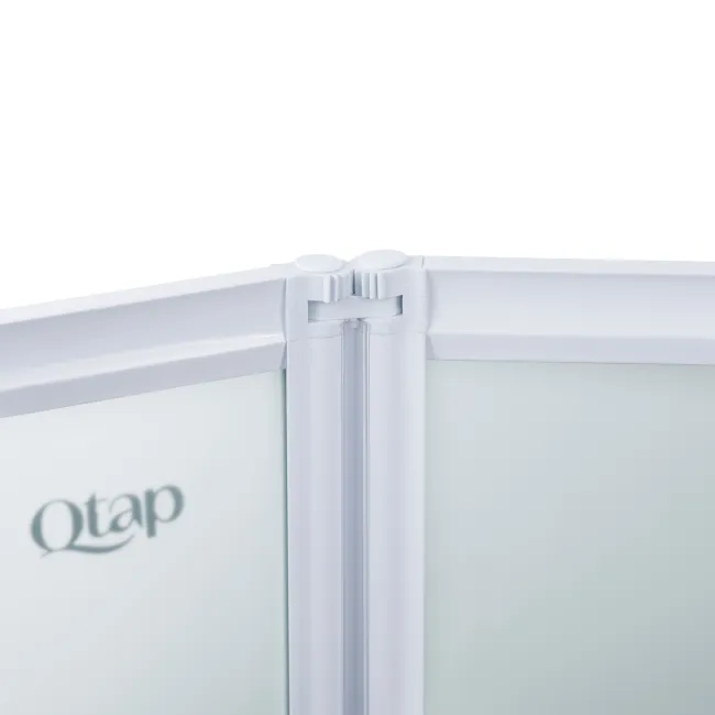Штора на ванну Qtap Gemini WHI401114RP4 скло Pear 4 мм, 110x140 см