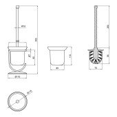 Йоржик для унітаза Lidz (CRG) 121.05.03