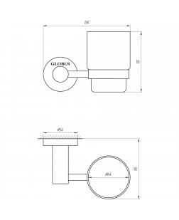 Стакан одинарний Globus Lux SS 8409