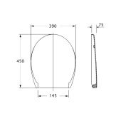 Сидіння для унітаза Azzurra Clas+ CLA1800