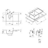 Набір 3 в 1 Qtap кухонна мийка DK6845L 3.0/1.2 мм Satin + сушарка + дозатор для миючого засобу