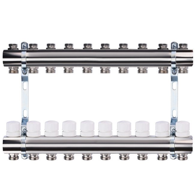 Колектор з регуляторами та кріпленням ECO001B 1"x10