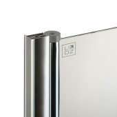 Штора на ванну Lidz Brama SS80x140L.CRM.TR скло прозоре 6 мм, ліва