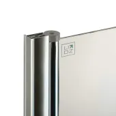 Штора на ванну Lidz Brama SS80x140L.CRM.TR стекло прозрачное 6 мм, левая