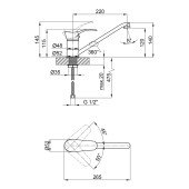 Смеситель для кухни Qtap Eris СRM 003 Смеситель для кухни Qtap Eris СRM 003